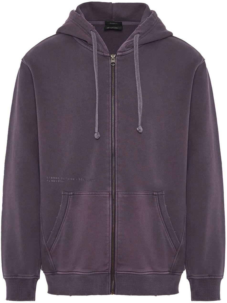 Funky Buddha Tepláková bunda  slivková