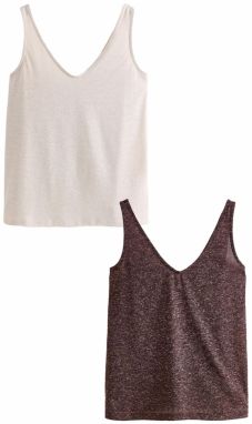 Next Top  hnedá melírovaná / biela