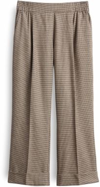 OPUS Nohavice s pukmi 'Maikito Pepita'  piesková / tmavohnedá