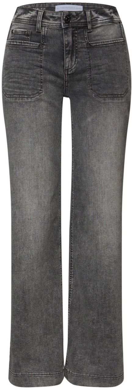 STREET ONE Džínsy  tmavosivá