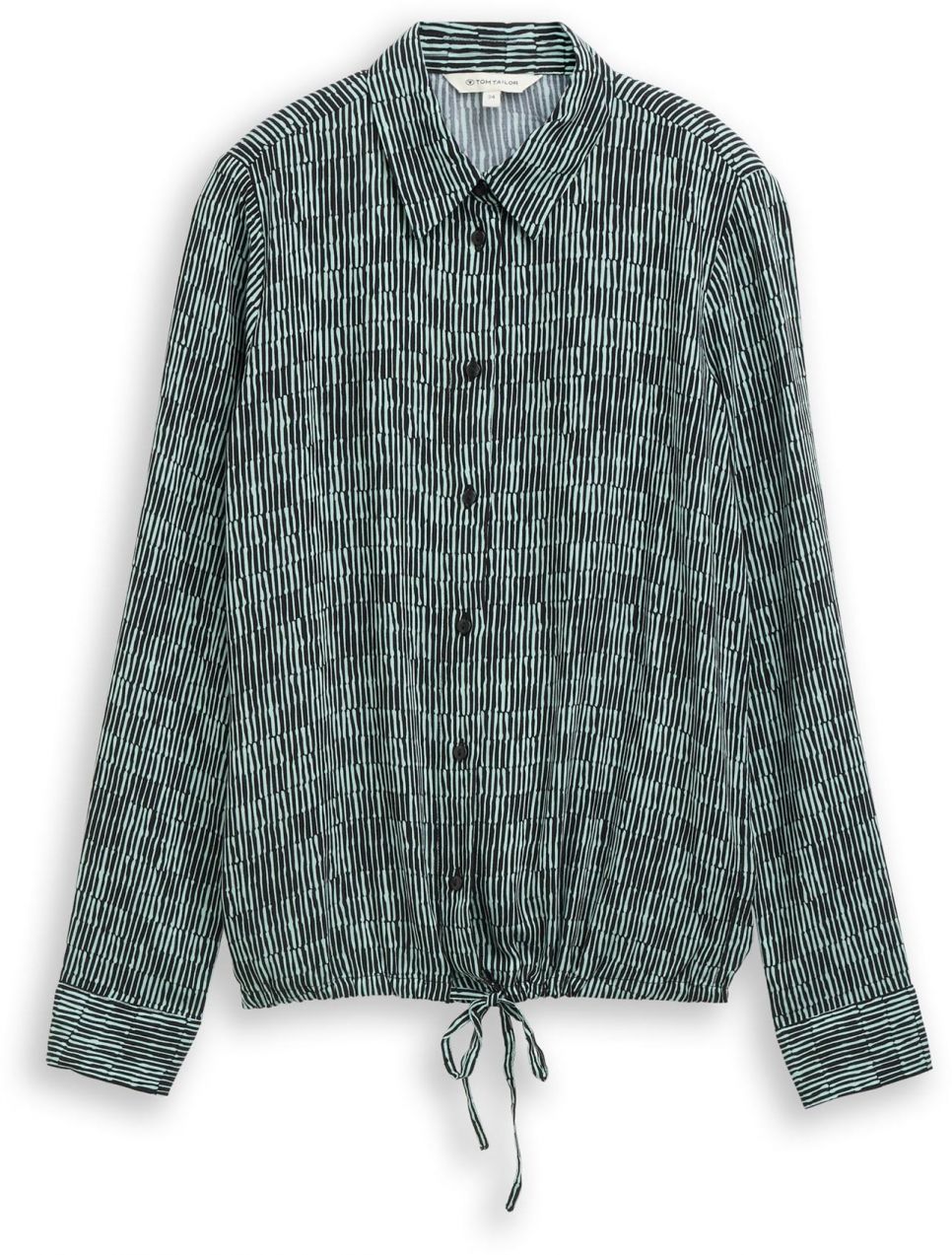 TOM TAILOR Blúzka  mätová / čierna