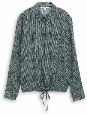 TOM TAILOR Blúzka  mätová / čierna