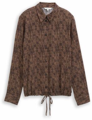 TOM TAILOR Blúzka  farba ťavej srsti / čierna