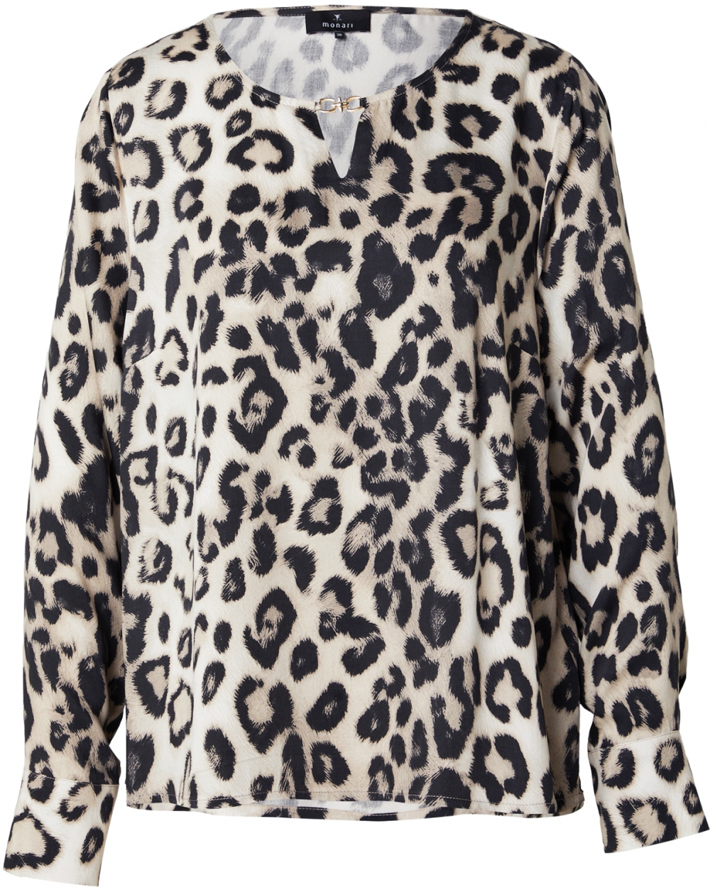 monari Blúzka  sépiová / čierna / šedobiela