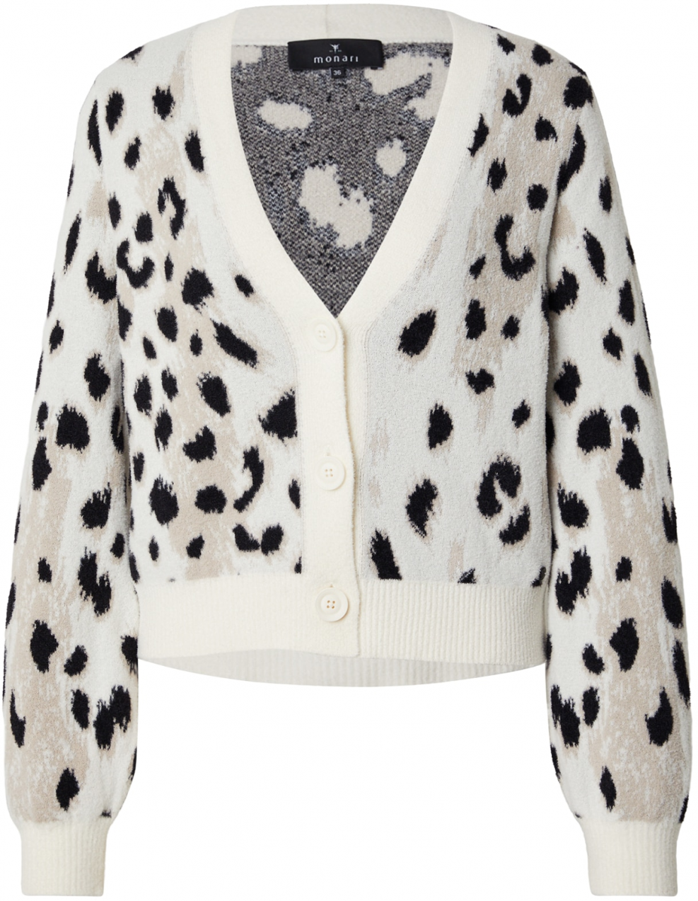 monari Kardigán  svetlohnedá / čierna / biela
