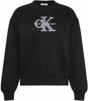 Calvin Klein Jeans Mikina  sivá / čierna / biela