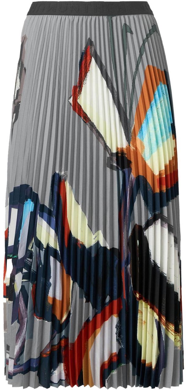 Munthe Sukňa 'CHARMING'  námornícka modrá / svetlomodrá / sivá / oranžová