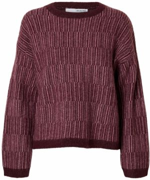 SELECTED Sveter 'SLFAlva'  farba lesného ovocia / pastelovo fialová