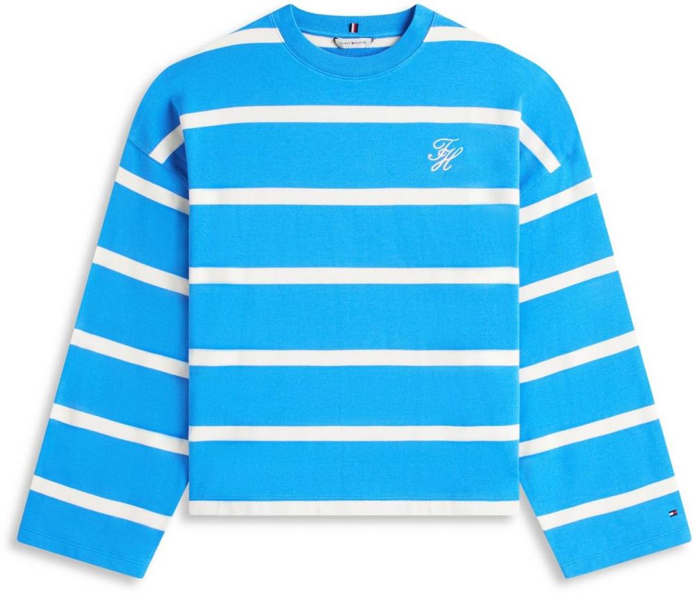 Tommy Hilfiger Curve Mikina  azúrová / biela