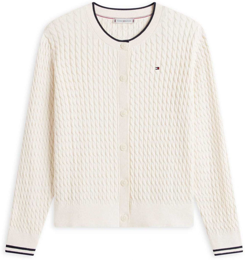 TOMMY HILFIGER Kardigán  krémová / čierna