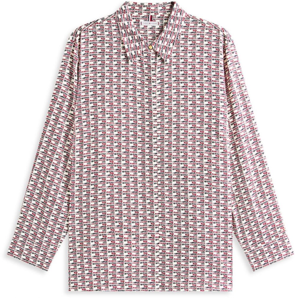 Tommy Hilfiger Curve Blúzka  námornícka modrá / červená / biela