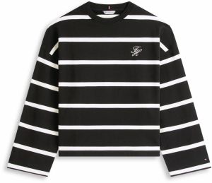 Tommy Hilfiger Curve Mikina  čierna / biela