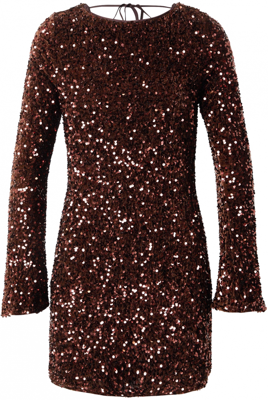 TOPSHOP Kokteilové šaty 'MARIA'  hnedá