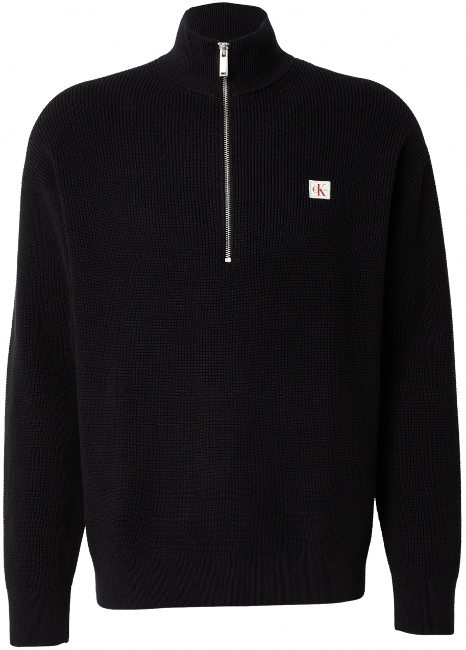 Calvin Klein Jeans Sveter  čierna / biela