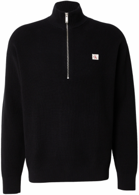 Calvin Klein Jeans Sveter  čierna / biela