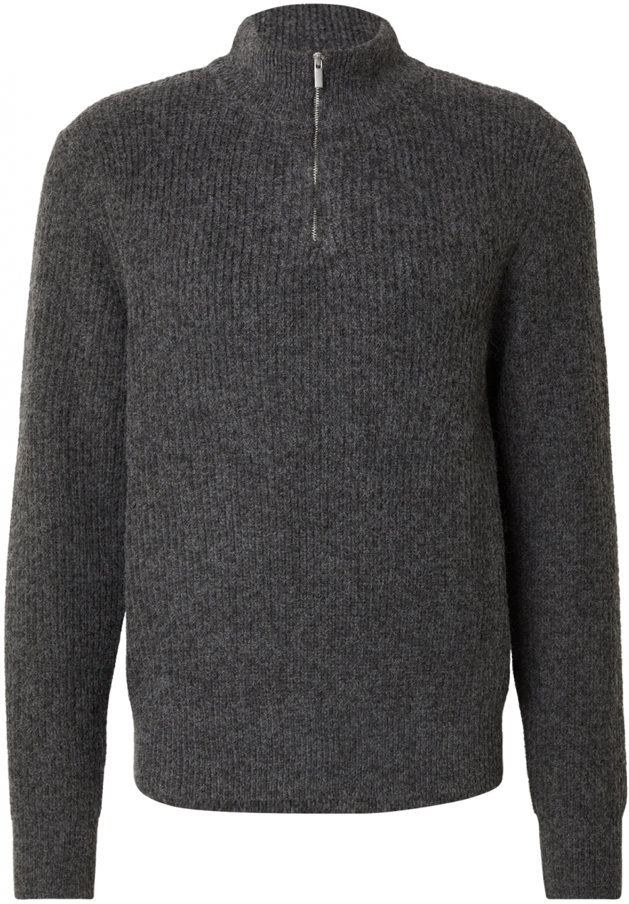 DAN FOX APPAREL Sveter 'Gabriel'  sivá melírovaná