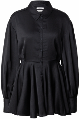 Monki Košeľové šaty  čierna