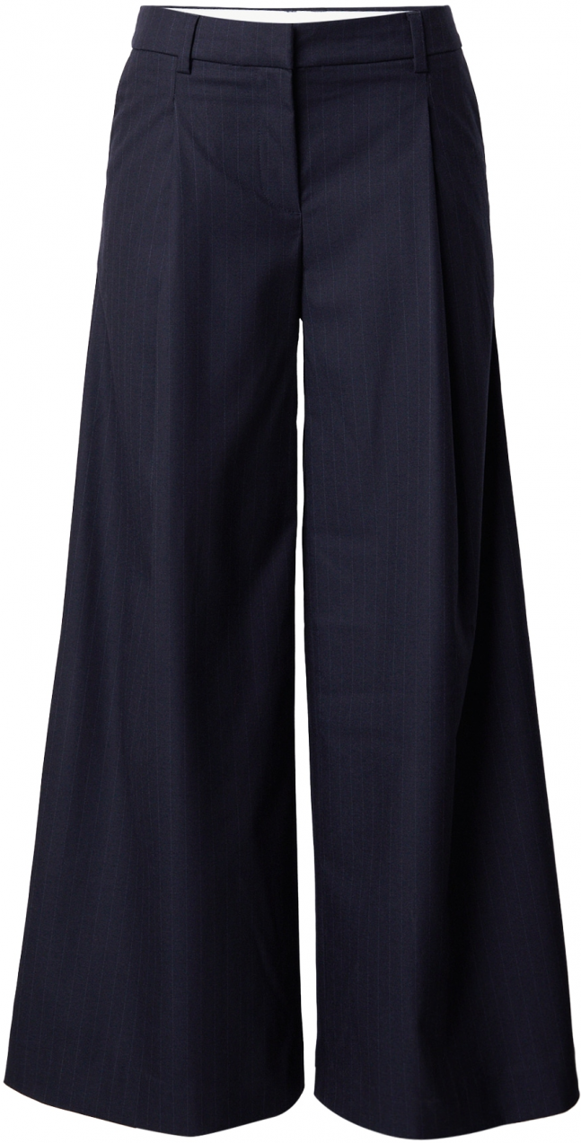 WEEKDAY Plisované nohavice 'Ivan'  námornícka modrá / svetlomodrá