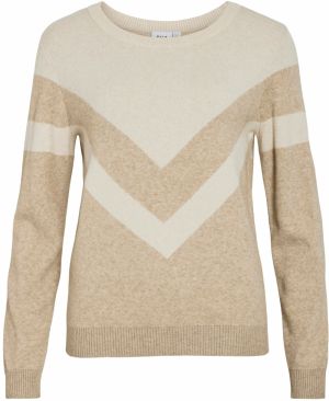 VILA Sveter 'VIRil'  svetlobéžová / tmavobéžová