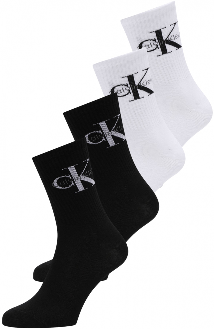 Calvin Klein Underwear Ponožky  sivá / čierna / biela