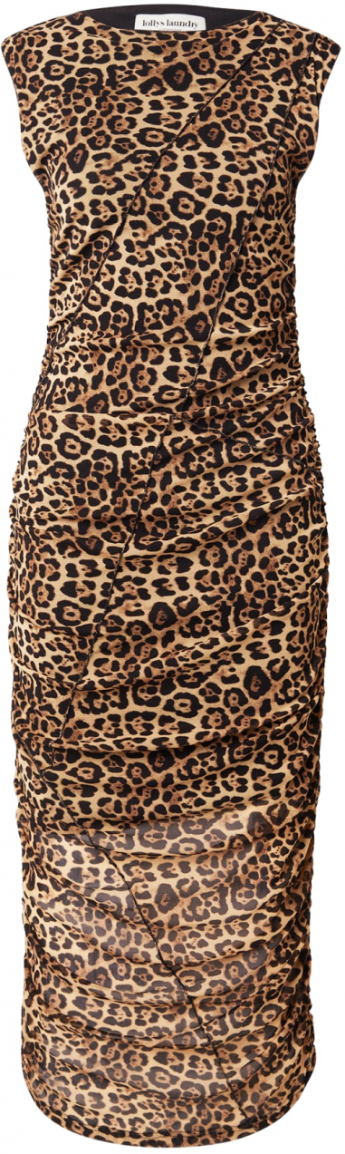 Lollys Laundry Šaty 'Lolu'  béžová / hnedá / čierna