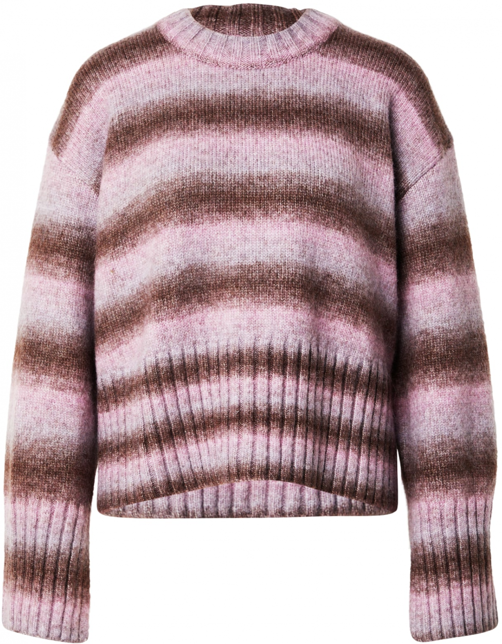 Monki Oversize sveter  hnedá / ružová