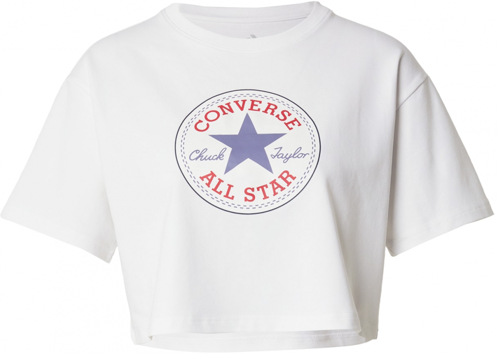 CONVERSE Tričko 'CHUCK'  levanduľová / červená / biela