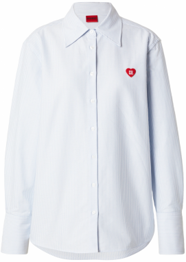 HUGO Blúzka 'Erselia'  svetlomodrá / červená / biela