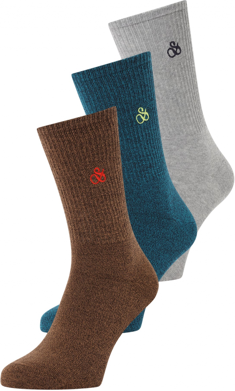 SCOTCH & SODA Ponožky  hnedá / sivá / petrolejová / svetlozelená / červená / čierna