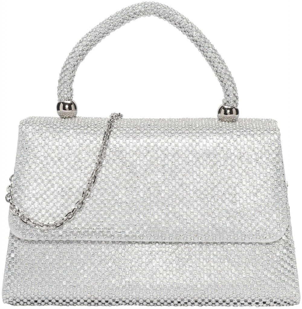 mascara Listová kabelka  strieborná