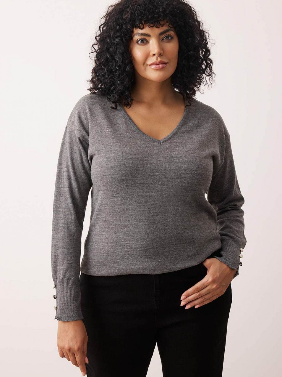 Trendyol Curve Sveter  tmavosivá