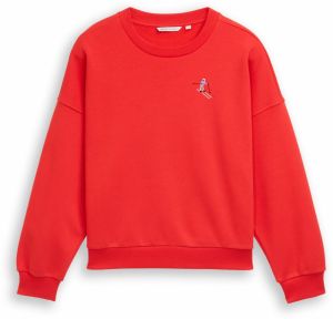 TOM TAILOR DENIM Mikina  neónovo červená