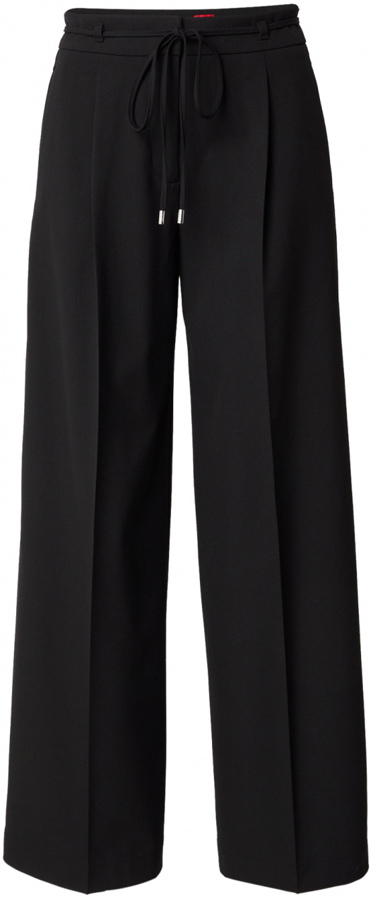 HUGO Plisované nohavice 'Haminde'  čierna