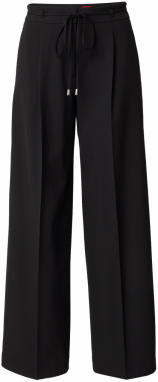 HUGO Plisované nohavice 'Haminde'  čierna