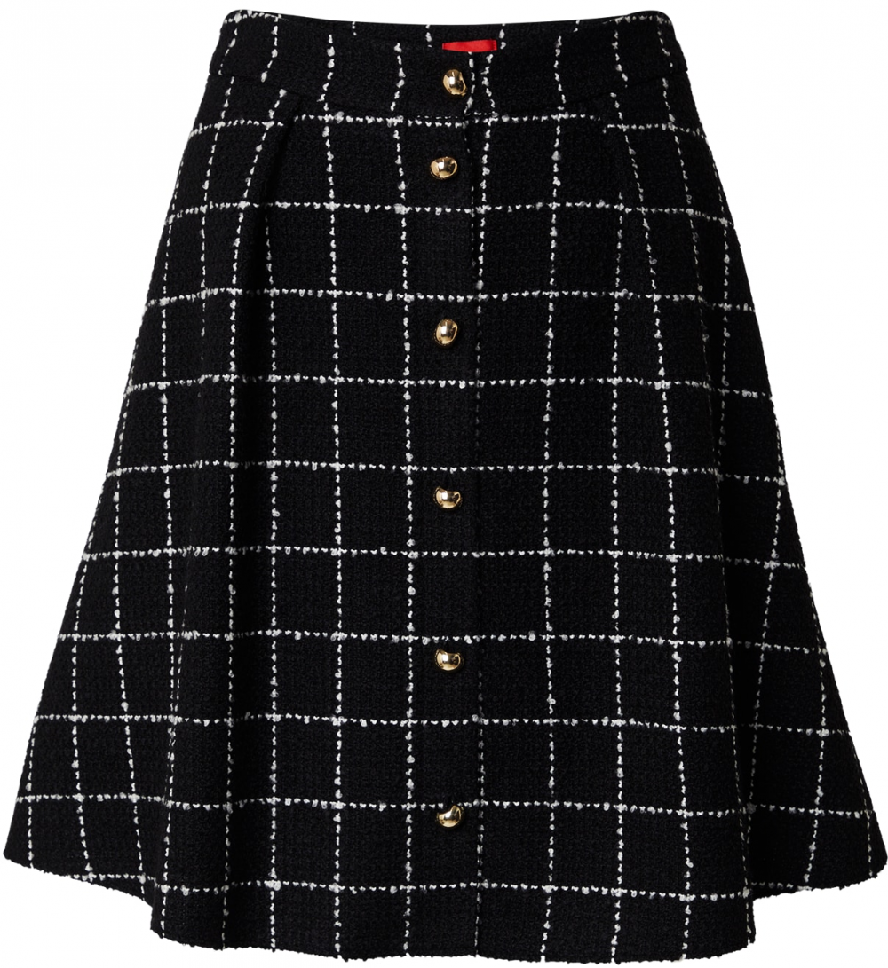 HUGO Sukňa 'Rikla-1'  čierna / biela