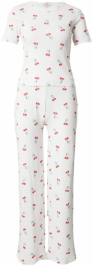 ETAM Pyžamo  svetlozelená / jasne červená / biela