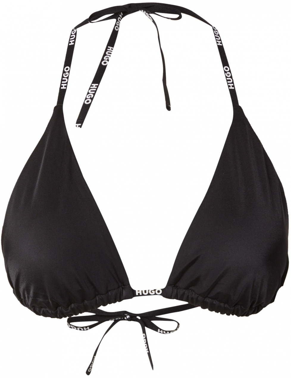 HUGO Bikinový top 'PURE'  čierna / biela