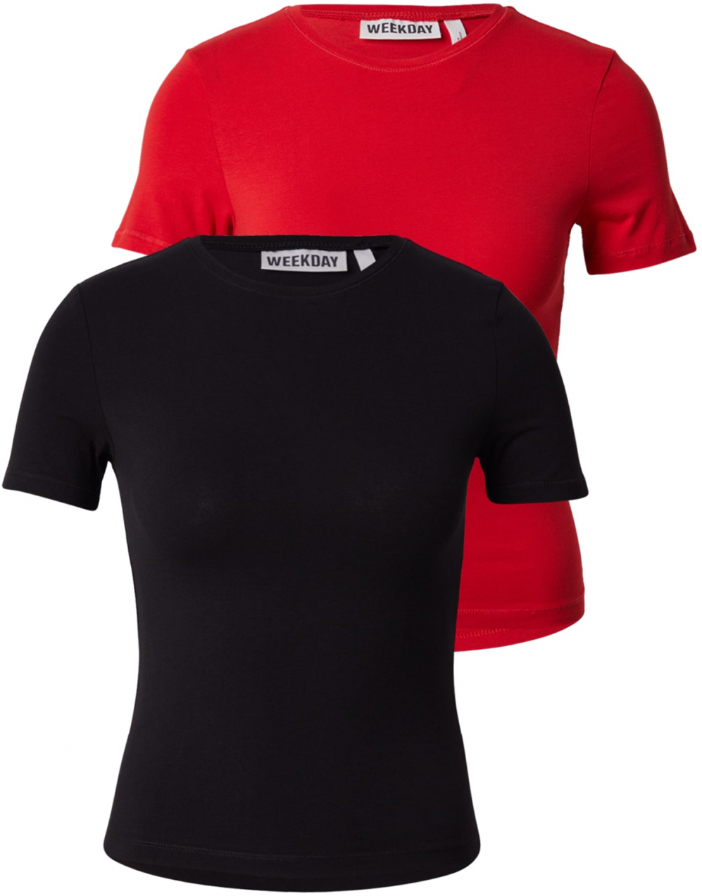 WEEKDAY Tričko  červená / čierna