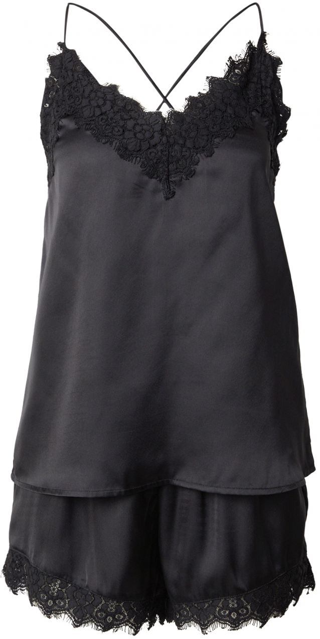 PIECES Pyžamo  čierna