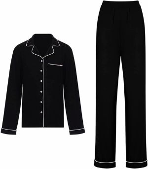 Dorina Pyžamo  čierna / biela