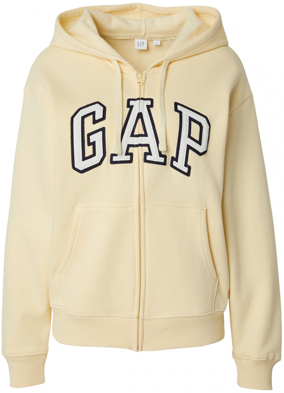 GAP Tepláková bunda 'HERITAGE'  tmavomodrá / svetložltá / biela