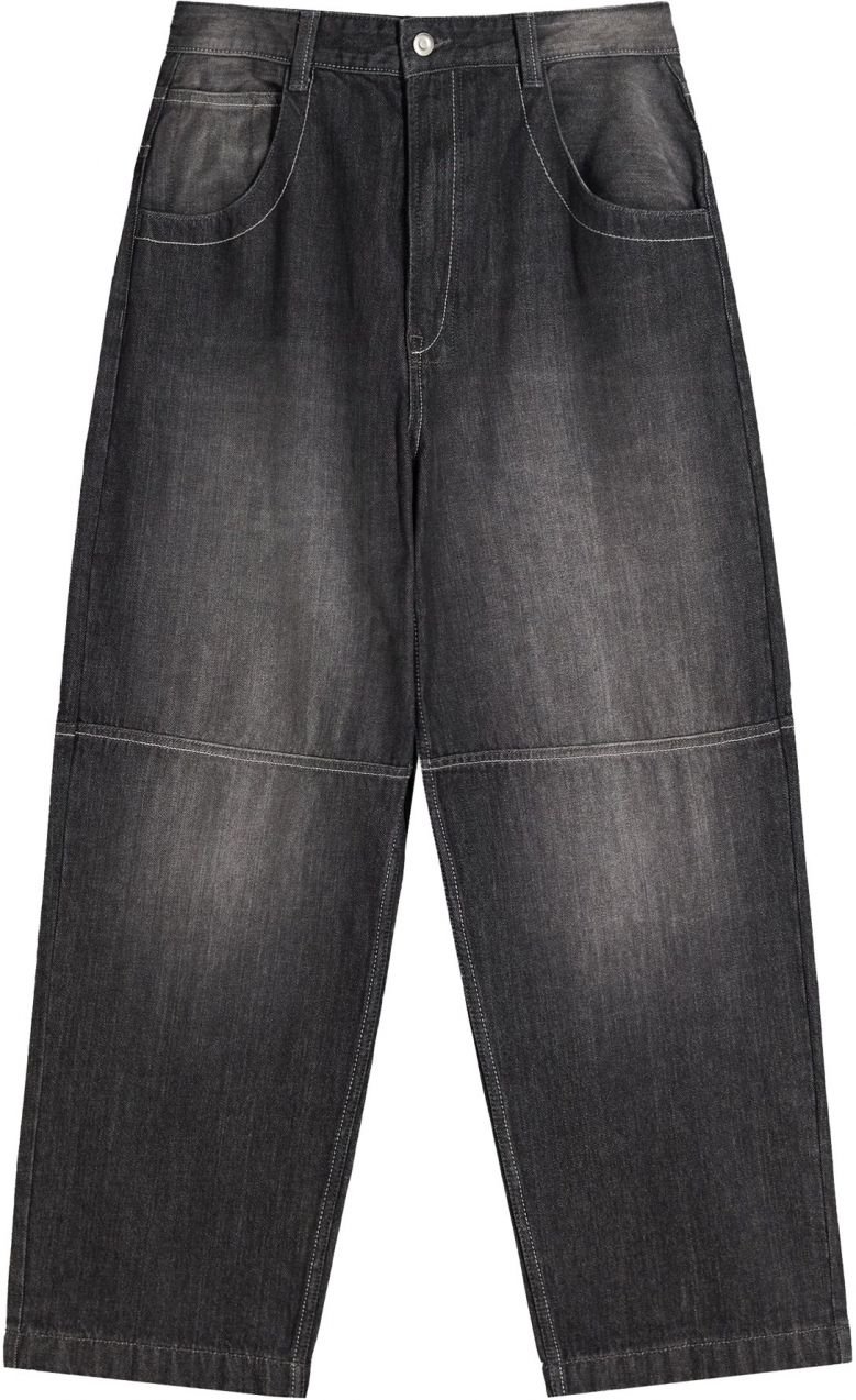 Bershka Džínsy  čierny denim