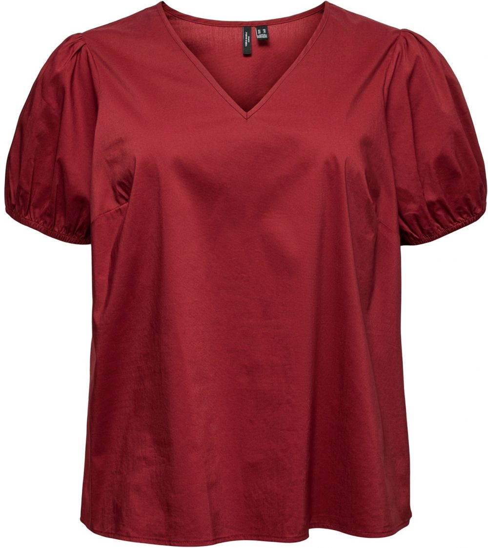 Vero Moda Curve Blúzka 'VMCFRIBA'  vínovo červená