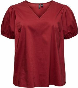 Vero Moda Curve Blúzka 'VMCFRIBA'  vínovo červená