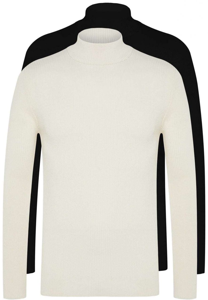 Trendyol Sveter  nebielená / čierna