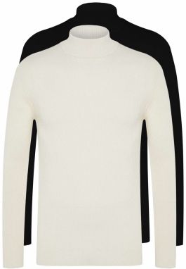 Trendyol Sveter  nebielená / čierna