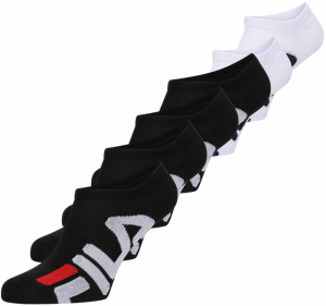 FILA Ponožky  svetlosivá / červená / čierna / biela