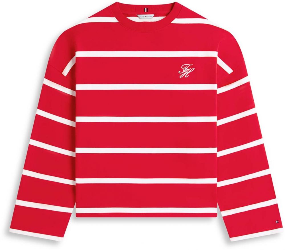 Tommy Hilfiger Curve Mikina  červená / biela