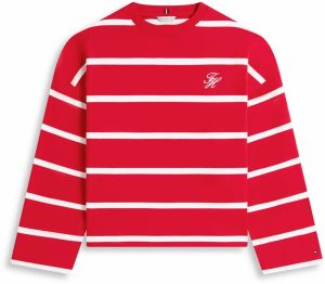 Tommy Hilfiger Curve Mikina  červená / biela