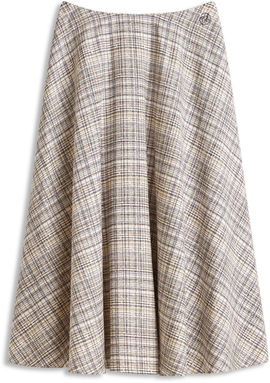 TOMMY HILFIGER Sukňa  svetložltá / čierna / biela